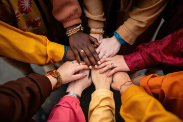 Teamwork hands support person team group friendship together partnership togetherness