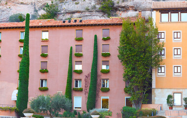 Montserrat monastery on mountain Montserrat in Barcelona, Catalonia, Spain.