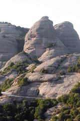 Landscape of the Montserrat mountain in Barcelona, Catalonia, Spain.