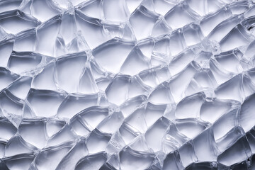macro texture of broken white glass