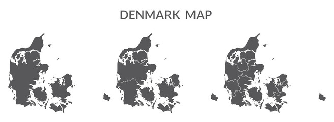 Fototapeta na wymiar Denmark set in grey color