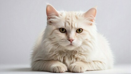 Obraz premium Isolated Background, Cute Scottish Cat, Studio Shot