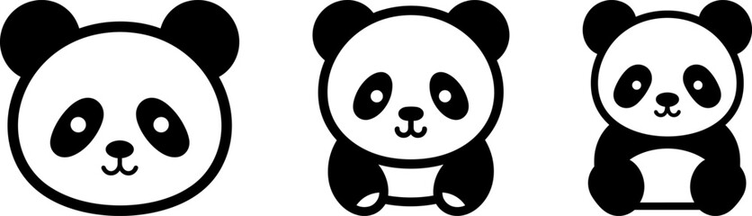 Fototapety  kawaii panda baby cute adorable animal vector