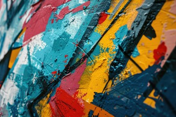 Urban textures, street art inspired, graffiti abstract, colorful chaos.