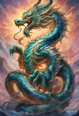 Fototapeta premium chinese dragon statue
