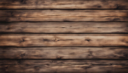 Naklejka premium Close-up Texture of Dark Wooden Planks