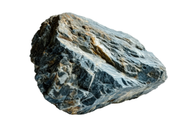 Blue Rock on Transparent Background