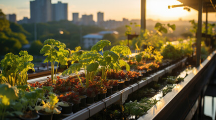Green Roofs: Urban Farming in the Cityscape - obrazy, fototapety, plakaty