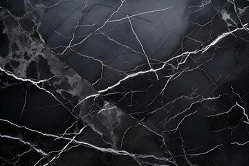 Surface of black marble abstract stone texture with gray veins dark-gray tone. For wallpaper, banner, background design images