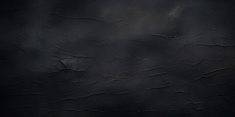 Craft black paper texture background banner with copy space, wallpaper ad design abstract dark gray...