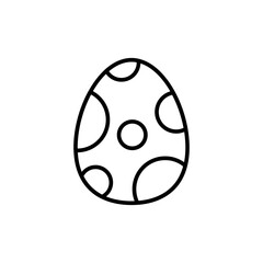 Easter egg outline icons, minimalist vector illustration ,simple transparent graphic element .Isolated on white background