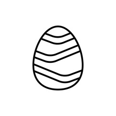 Easter egg outline icons, minimalist vector illustration ,simple transparent graphic element .Isolated on white background