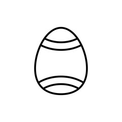 Easter egg outline icons, minimalist vector illustration ,simple transparent graphic element .Isolated on white background