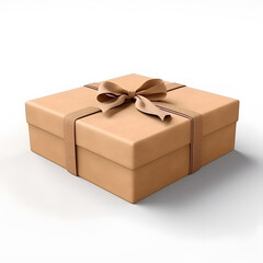 Gift box 3d hyper realistic, gift box isolated on white background.