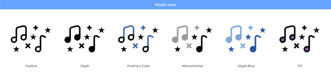 Music Icon Set Vector