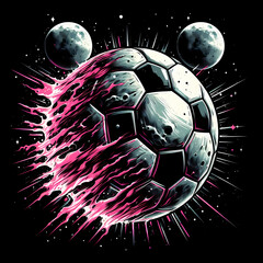 soccer ball on the world