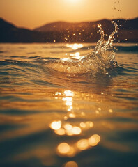 a splash in the water