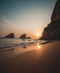 sunset at the beach