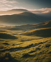 sunrise over the valley