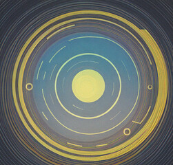 Colorful circle design, abstract background with spiral
