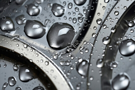 Drop water surface wet raindrop rain abstract background closeup weather liquid clean
