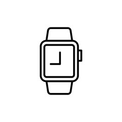 Smartwatch outline icons, Electronic minimalist vector illustration ,simple transparent graphic element .Isolated on white background