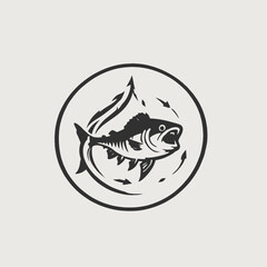 Fish Logo EPS Format Design Very Cool
