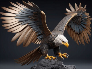 Advanced 3D Depiction Unveiling the Majesty of an Eagle
