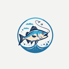 Fishing Logo EPS Format Design Very Cool