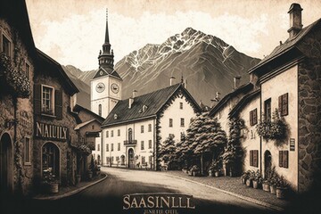 A town in Austria's Salzburg region, named Sankt Michael im Lungau. Generative AI