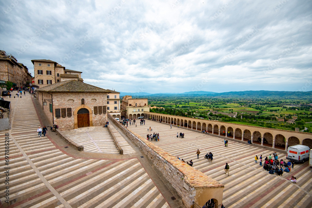 Wall mural Lower Plaza of Saint Francis - Assisi - Italy