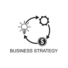 business strategy icon , business plan icon