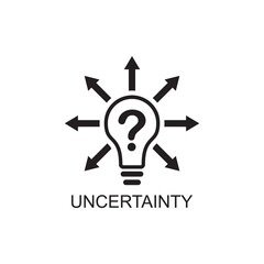 uncertainty icon , business icon vector - obrazy, fototapety, plakaty