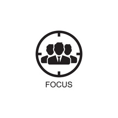 focus icon , business icon vector