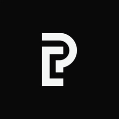 CP monogram letter modern logo design