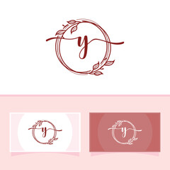 Initial letter luxury beauty flourishes ornament monogram logo y