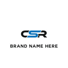 CSR logo. C S R design. White CSR letter. CSR, C S R letter logo design. Initial letter CSR linked circle uppercase monogram logo. C S R letter logo vector design.	
