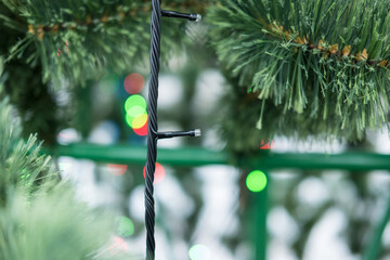 Close up of Christmas Tree Lighting
