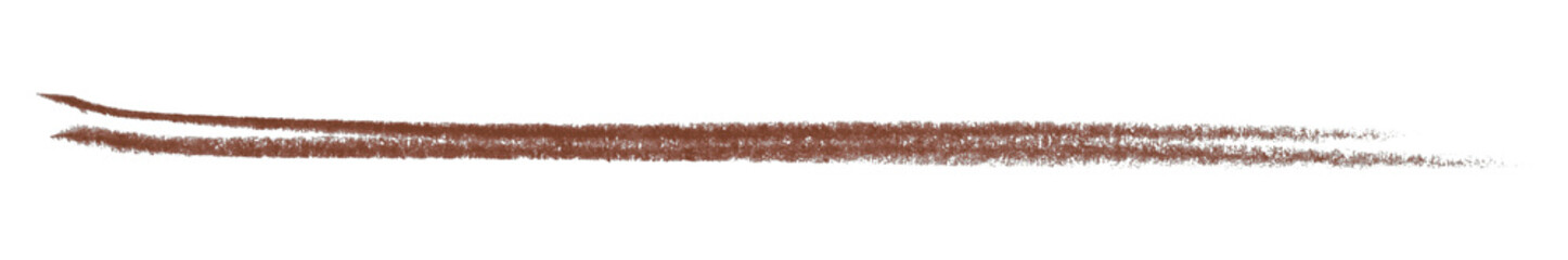 brown pencil strokes isolated on transparent background