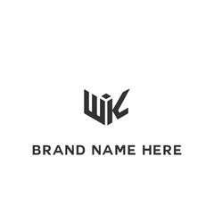 WK logo. W K design. White WK letter. WK, W K letter logo design. Initial letter WK linked circle uppercase monogram logo. W K letter logo vector design.	
