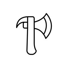 Axe outline icons, firefighter minimalist vector illustration ,simple transparent graphic element .Isolated on white background