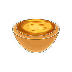 Logo Illustration of cartoon Portuguese egg tart