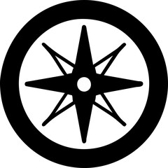 Compass rose or wind rose, direction compass rose