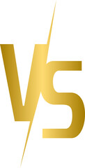 Golden versus vs icon, gold versus letter, golden vs icon

