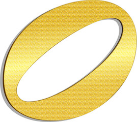 Gold glitter music note 3D