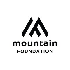 Fototapeta premium Initial Letters MF F M FM Mountain Peak with Modern Geometric Line Art For Outdoor Adventure Logo Design