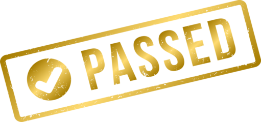 Golden passed rubber stamp