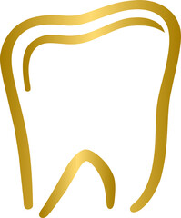 Golden tooth logo, gold tooth vector
