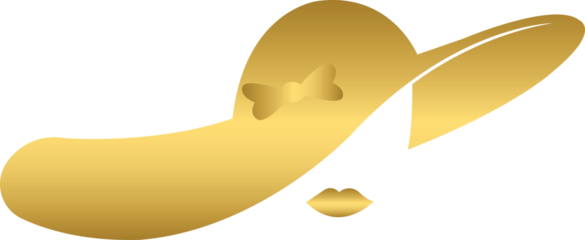 Golden fashion design logo, designer, beauty, shop and spa	
