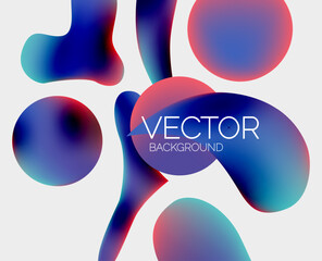 Abstract liquid bubble background. Liquid gradients
